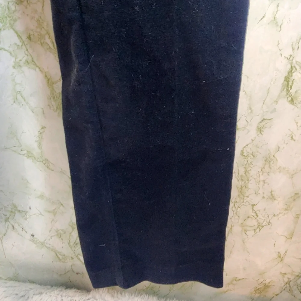 PART TWO Classic Fit Bootcut Black Velvet Pants